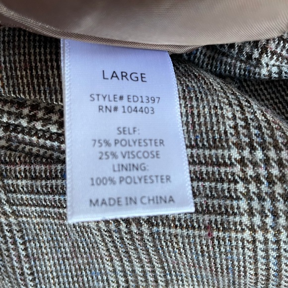 Evidnt Los Angeles plaid trouser pant zipper fly pockets size large - Picture 7 of 9